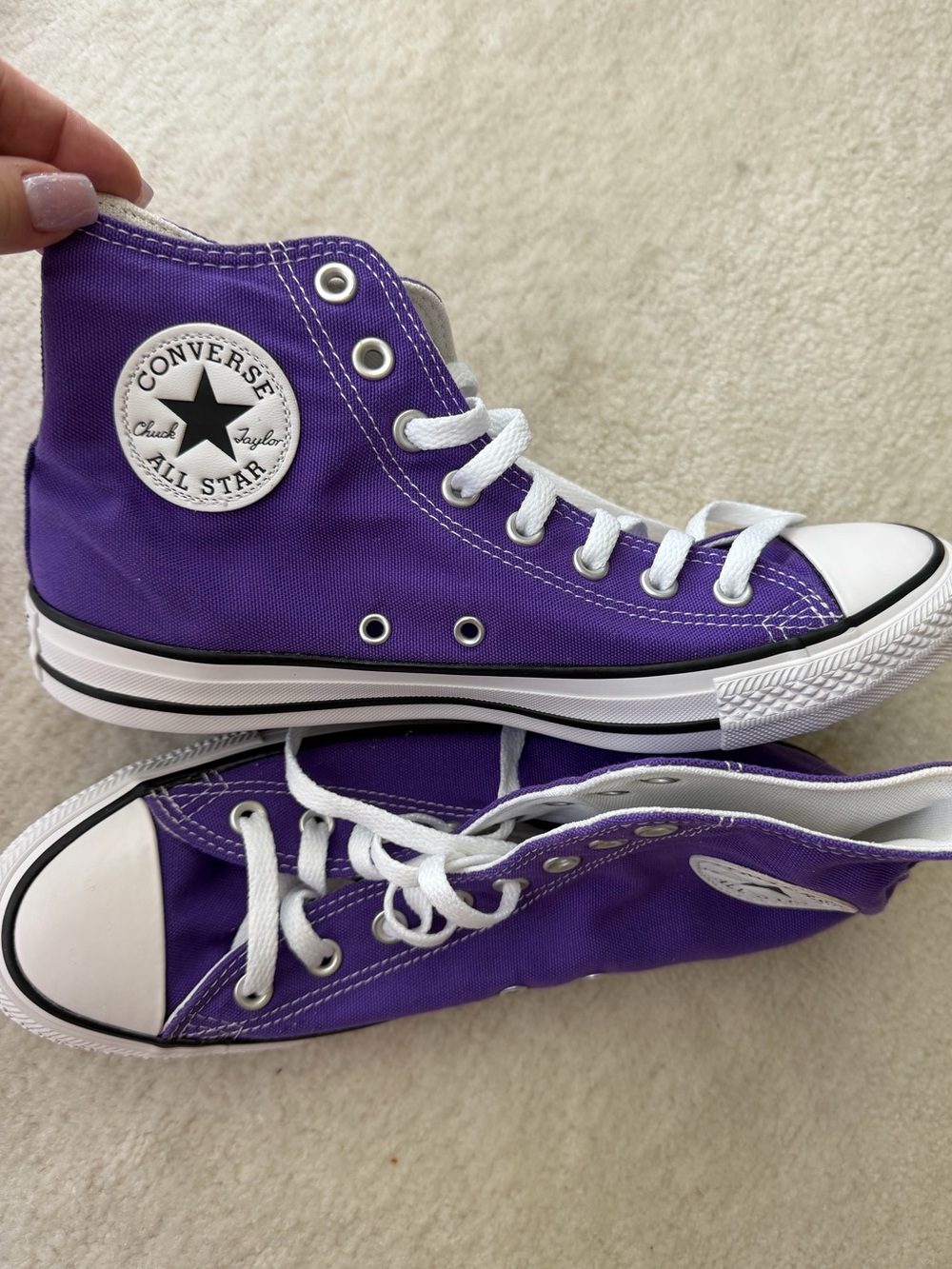 New Converse Unisex Purple High Top Chuck Taylor Sneakers